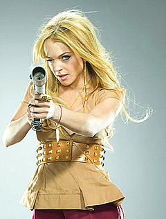 Blonde actress Lindsay Lohan