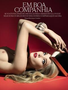 Swedish model Elsa Hosk topless for Henrique Gendre Photoshoot for Vogue, Brazil - May 2013