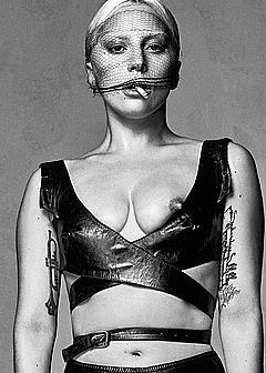 Lady Gaga nude tits in Steven Klein Photoshoot for V Magazine