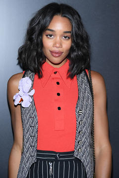 Laura Harrier at Louis Vuitton show at Paris Fashion Week Womenswear FW 2021
