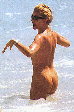 Alba Parietti caught nude