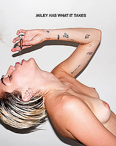 Miley Cyrus topless
