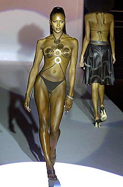 Naomi Campbell fashion week runway photo