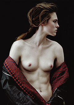 Polina Barbasova posing topless