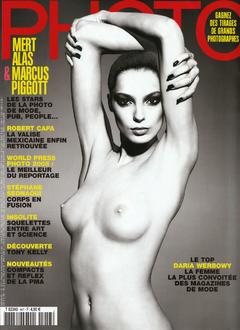 Daria Werbowy topless for magazine cover