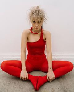 Hayley Williams pokies in red suit in for Vulture - May 2020