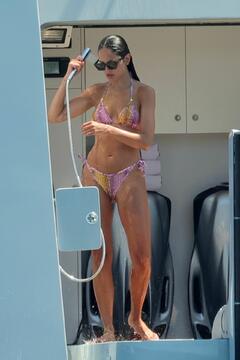 Eiza Gonzalez sporting a bikini while on vacation in Porto Cervo, Sardinia