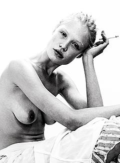 Camilla Forchhammer smoking topless