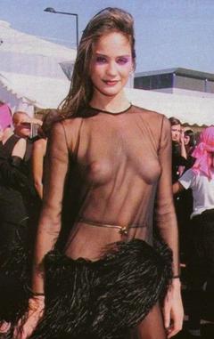 Ines Rivero nude tits under see through dress