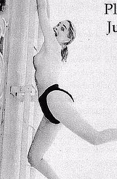 Sharon Stone topless black-&-white photo