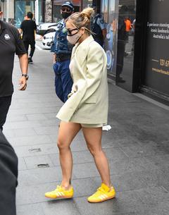 Rita Ora walking out of her hotel in Sydney