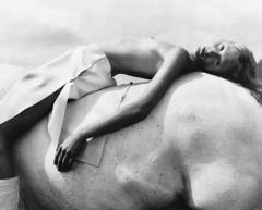 Maggie Rizer topless at horse