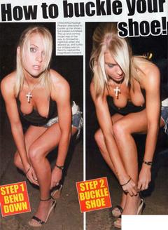 Kayleigh Pearson tit slip paparazzi collage