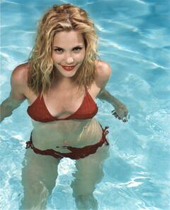 Leslie Bibb in bikini in a poll