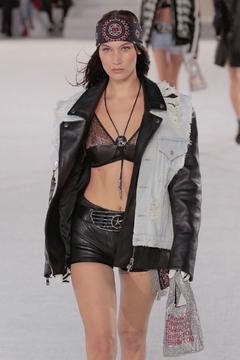 Bella Hadid see through runway photo