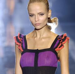 Natasha Poly in see through dress