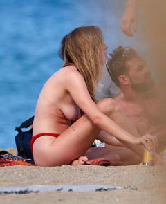Diana Vickers topless on the beach in Spain paparazzi photo