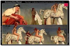 Anouschka Renzi topless at horse at Peer Gynt