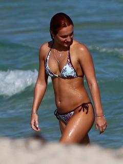 Aliona Vilani in bikini candids in Miami Beach