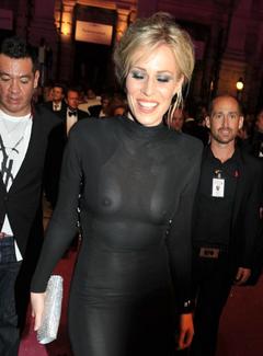 Natasha Beddingfield in see through dress
