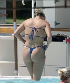 Amber Turner sexy ass in thong bikini bottom