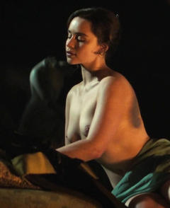 Emilia Clarke nude tits in Voice From The Stone