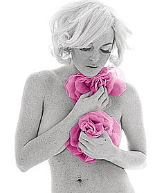 Lindsay Lohan topless but covered