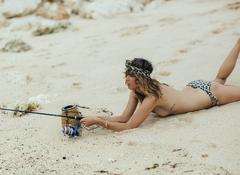 Franziska von Tschurtschenthaler sunbathing topless