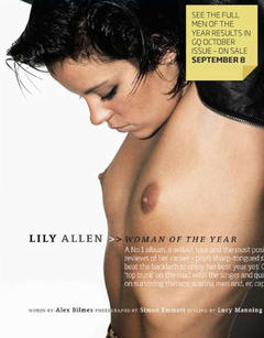 Lily Allen topless for GQ Magazine - October 2009