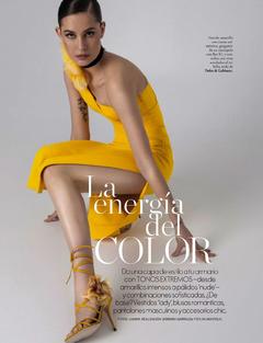 Nadja Bender in yellow dress for Elle Espana - April 2021