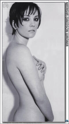 Natasha Gregson Wagner naked cover her tits and pussy