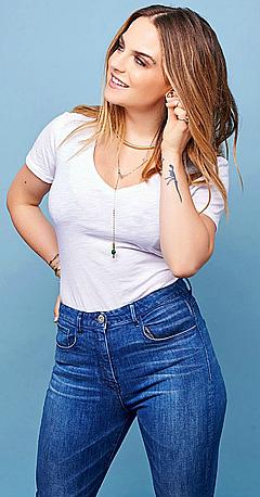 Joanna Levesque AKA JoJo in jeans and tight top