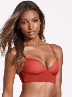 Jasmine Tookes in red lingerie bra