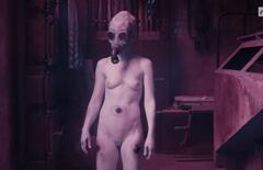 Josephine Lange nude tits and shaved pussy at Fabrik