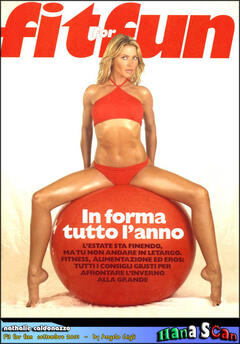 Nathalie Caldonazzo in orange bikini for Fit Fun