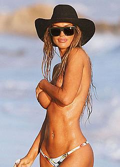 Charlie Riina topless for 138 Water Photoshoot in Malibu