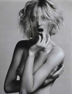 Eva Riccobono topless black-&-white photo