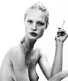 Camilla Forchhammer smoking topless