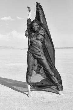 Nina Burri nude wrapped in see through cloth