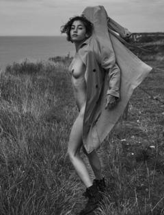 Emilie Payet naked black-&-white photo