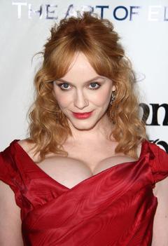 Christina Hendricks cleavage at The Art of Elysium 9th Annual 2016 HEAVEN Gala in Culver City