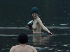 Czech actress Leona Sklenickova topless at Stínohra