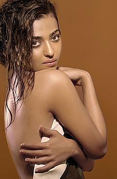 Indian actress Radhika Apte posing for magazine