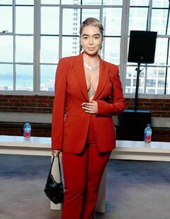 Auli'i Cravalho sexy cleavage at Prabal Gurung + Cohart Host Dinner Celebrating Lunar New Year and Fall 2024 in NYC - February 2024