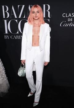 Charlotte Lawrence braless at Harper's BAZAAR celebrates ICONS