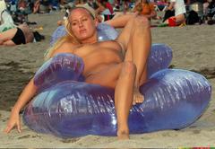 Anna Taverner sunbathing topless