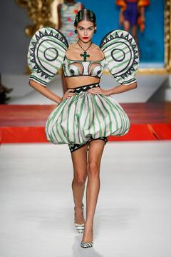 Kaia Gerber runway at Moschino fashion show Milan