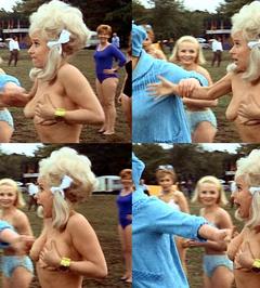 Barbara Windsor nude tits in Carry on Camping