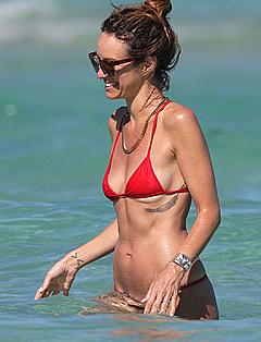Catt Sadler in red bikini photo