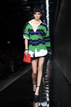 Kendall Jenner sexy runway at Versace Fashion Show in Milan